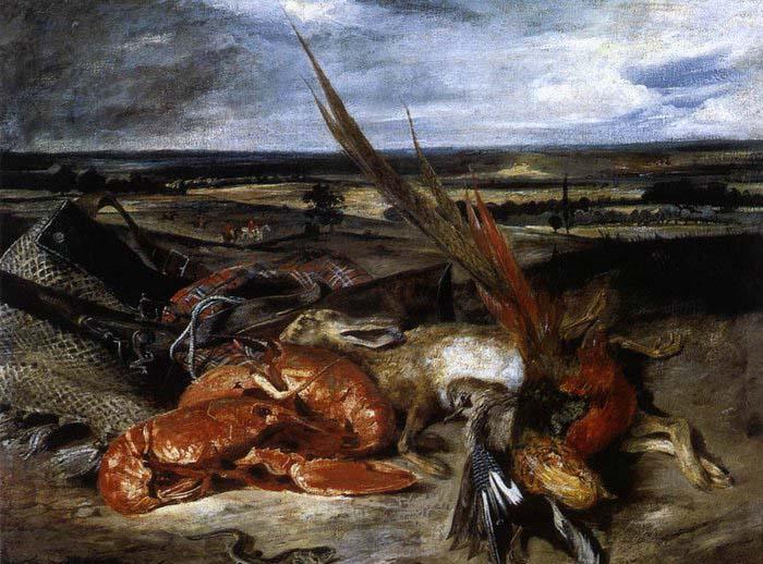 Eugene Delacroix Still-Life with Lobster Germany oil painting art